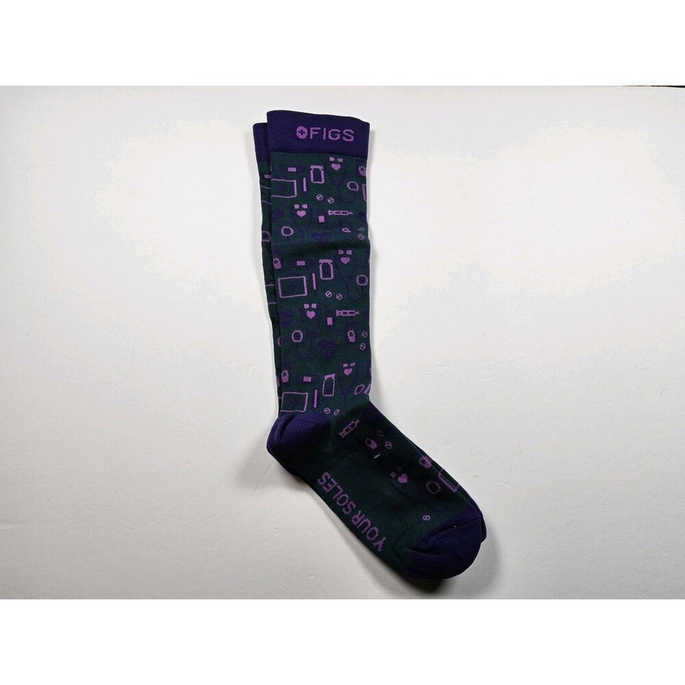 FIGS Compression Check-Up For Your Soles Nurse Medical Socks Size L